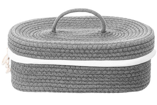 Хлебница плетеная с льняным мешком 35*25*13 см, серая - Elan gallery фото 6