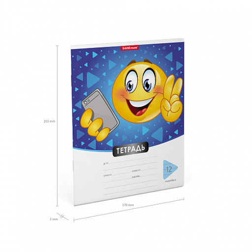 АКЦИЯ Цена за 280 шт. Тетрадь школьная ученическая ErichKrause Смайлики, 12 листов, линейка (в плёнке по 10 шт.)  фото 10