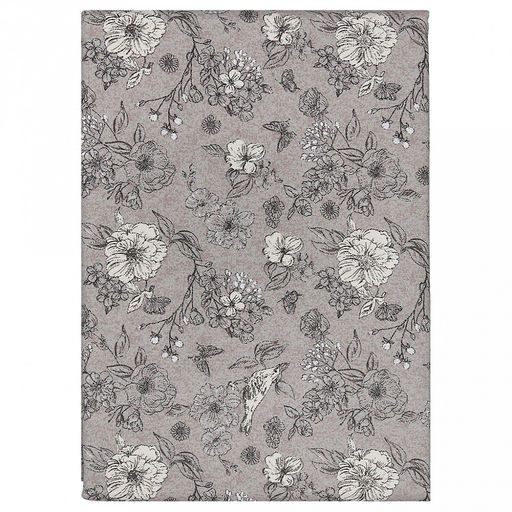 "Пение птиц К" Скатерть 180х145см, длина стола до 140см, на 6 персон, хлопок "Премиум" 186г/м2, "Домашняя мода" (Россия)