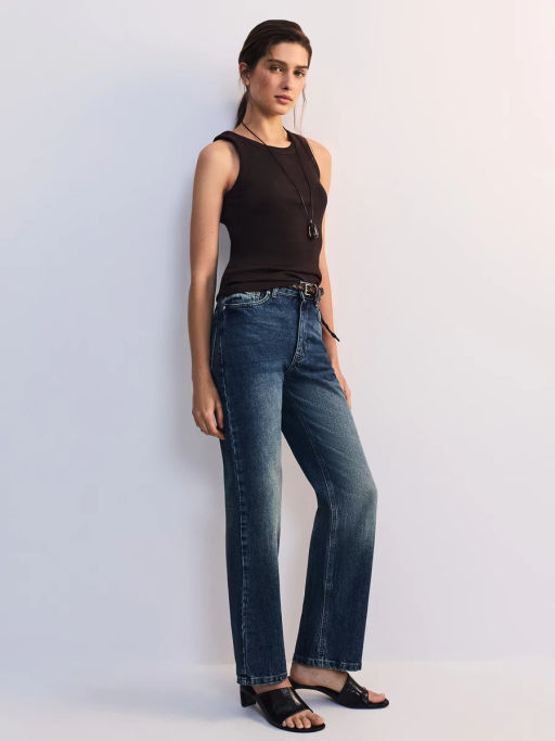 Базовая майка с вырезом халтер TOP0526-27 / Zarina