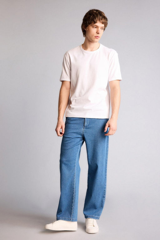 Yumu_ak Dokulu Wide Leg Jean Pantolon - Defacto фото 2