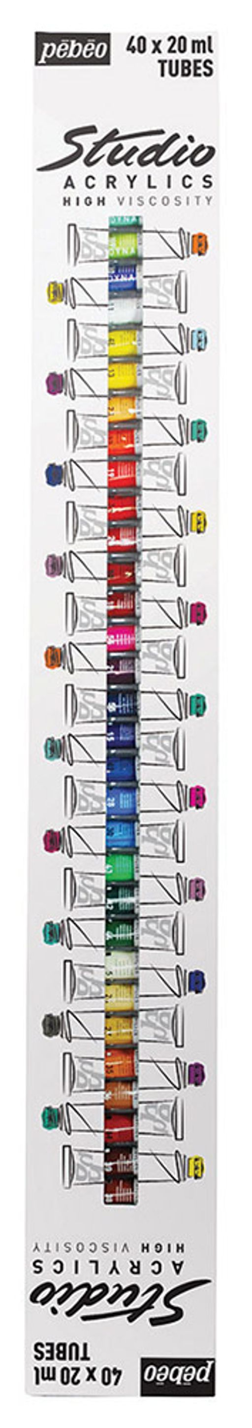 Краска акриловая PEBEO набор Studio Acrylics 40 цв. х 20 мл 833441 (833446)