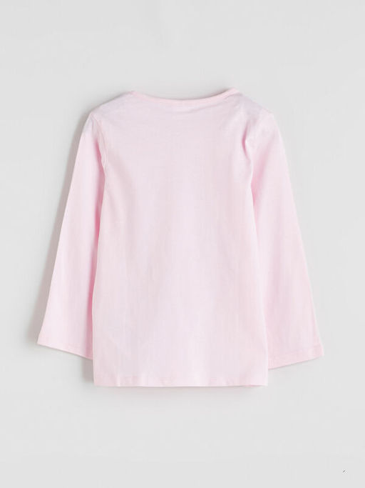 Bisiklet Yaka Bask?l? K?z ?ocuk Pijama ?st?