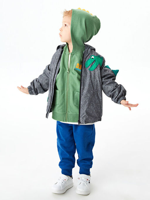 Bask?l? Uzun Kollu Erkek Bebek Tak?m 3l? - Waikiki фото 2