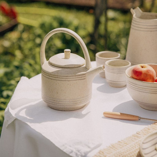 Заварочный чайник SL Home «Райяс», 1 л, 18×13×20.5 см, керамика, бежевый