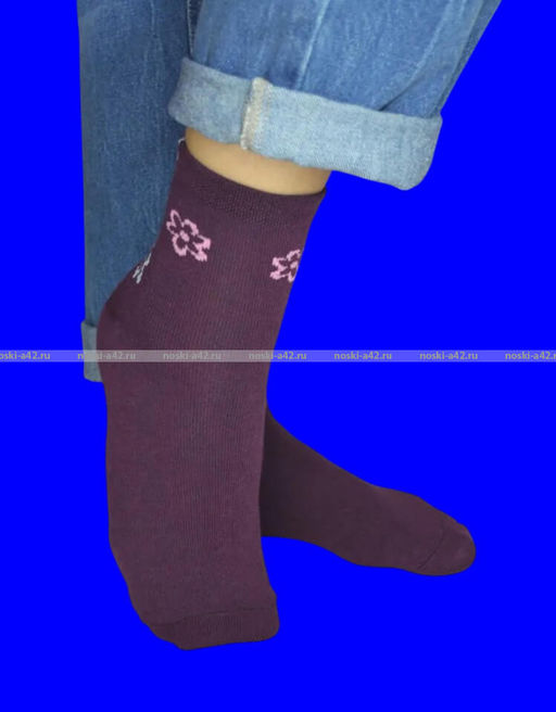 Цена за 10 пар. ЮстаТекс носки подростковые 3с20 хлопок на девочек