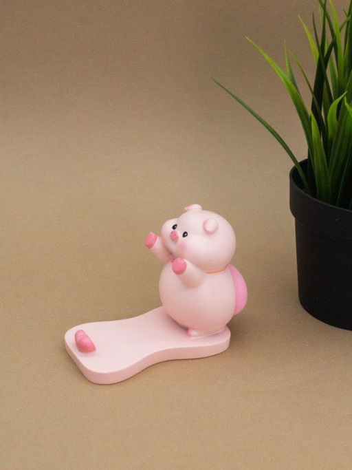 Подставка под телефон/планшет Pig bow tie, pink (9 см)