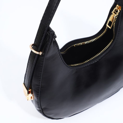 Сумка-багет на молнии, цвет чёрный - Simaland фото 5