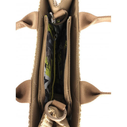 Сумка женская иск/кожа+текстиль DJ-CM 7531-TAOS TAUPE, 1отд, плечевой ремень, бежевый SALE 264417 - Adelia фото 3