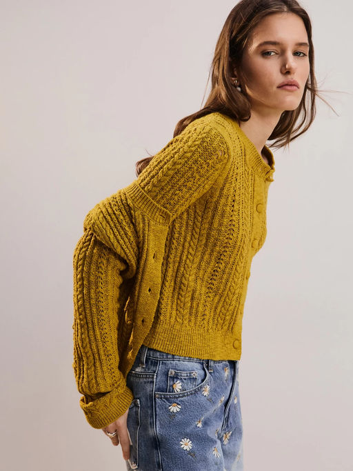 Ажурный кардиган из хлопка / Zarina  фото 10