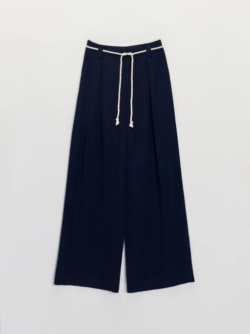 Широкие брюки из вискозы с поясом ZR2605022108-47 / Zarina