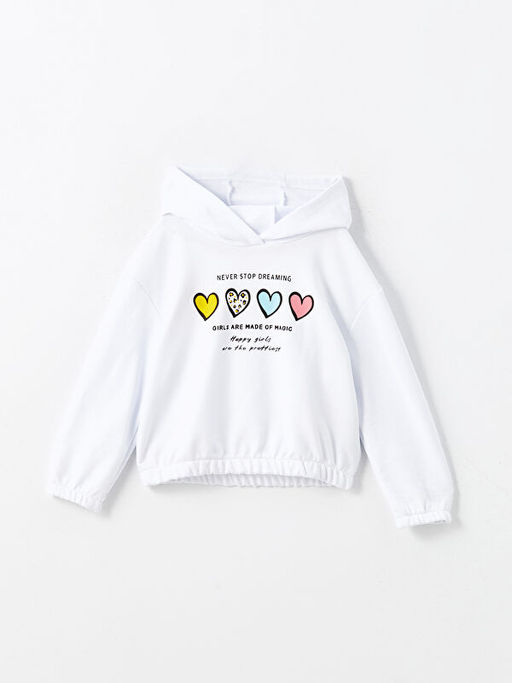 Kap??onlu K?z ?ocuk Sweatshirt