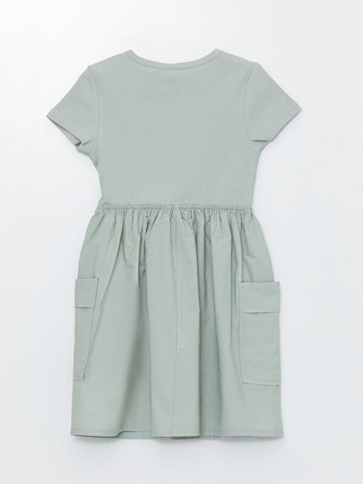 Bisiklet Yaka K?sa Kollu K?z ?ocuk Elbise - Waikiki фото 2