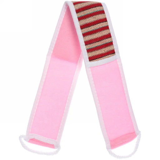 Цена за 3 шт. Мочалка для тела комбинированная "Ultramarine - В Баньку!", полосы средние, микс 4 цвета, 70*8см