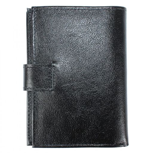 Обложка для авто+паспорт-Croco-ВП-1022 с хляст, двойн стенка, натуральная кожа черный матовый (3) 206877  фото 2