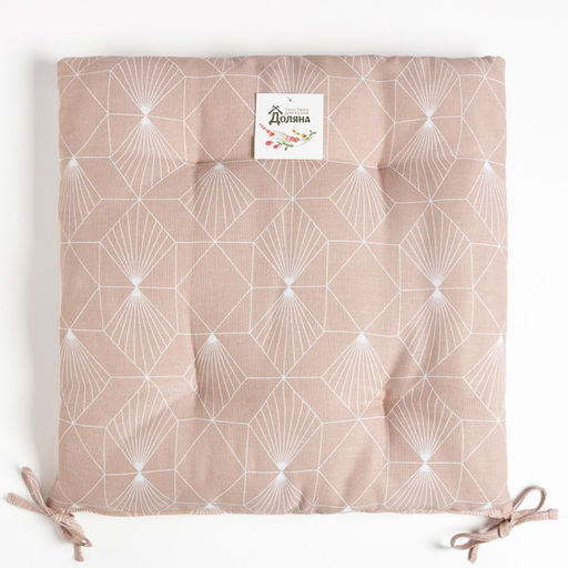 Сидушка на стул Доляна Geometry 42х42х7см, 100% хлопок, 164 г/м2  фото 4