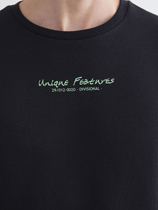 Bisiklet Yaka Erkek Sweatshirt