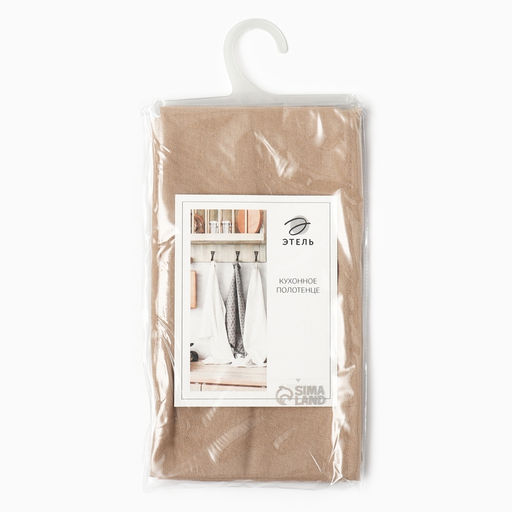Полотенце Этель ECO, цв.бежевый, 40х68 см, 70% хл, 30% лён, 190 г/м2 фото 8