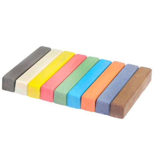 Цена за 4 шт. Мелки цветные школьные, набор 9 шт. «Синий трактор», прямоугольные