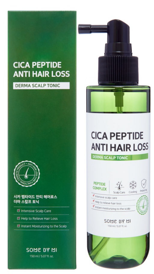 Some By Mi Cica Peptide Anti Hair Loss Derma Scalp Tonic, 150ml - Укрепляющий тоник для волос с центеллой и пептидами
