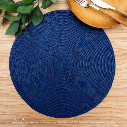 Цена за 12 шт. Салфетка сервировочная на стол Лофт, d=38 см, цвет синий - Simaland фото 2