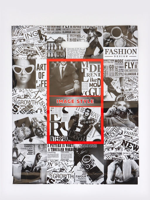 Цена за 50 шт. Пакет «Имидж», полиэтиленовый с вырубной ручкой, 40×50 см, 80 мкм