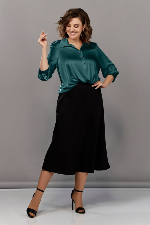 Блуза Olga Style С878 изумруд