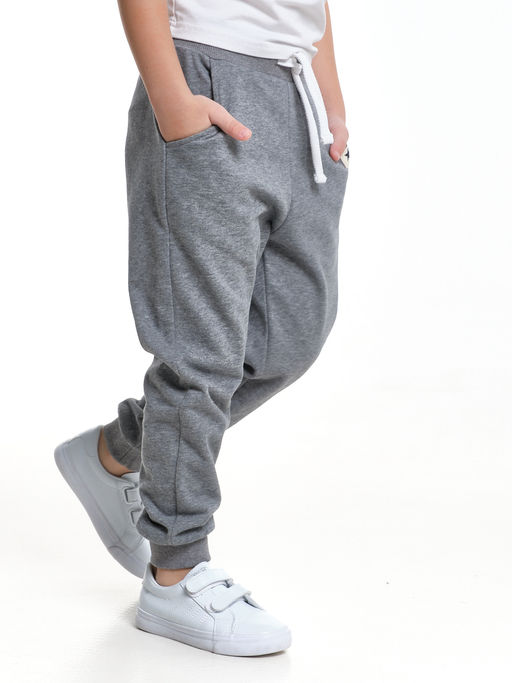 Брюки для мальчика штаны спортивные 22-0510 темно-серый меланж - Mini maxi фото 4