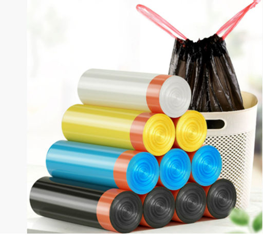 Мешки для мусора с завязками набор 5 штук 12 штук в рулоне / C1E3J /уп 300/ ОРР