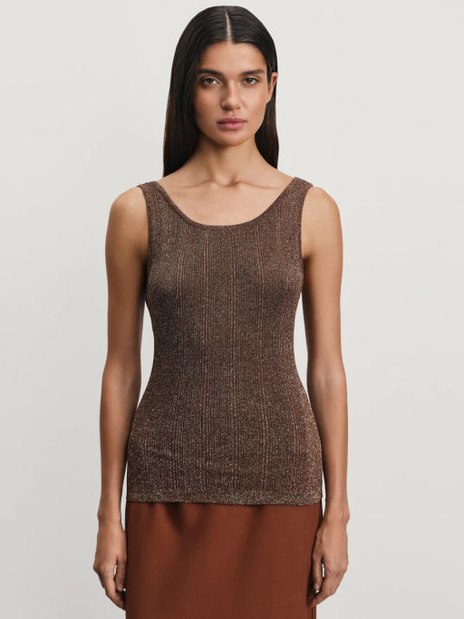 Майка из вискозы с люрексом / Zarina  фото 3