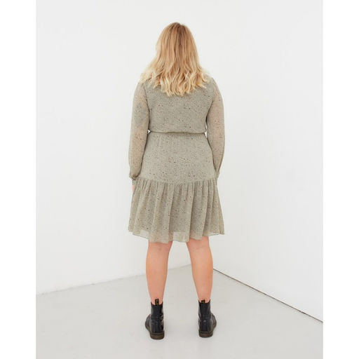 Платье женское короткое MIST plus-size, зелёное, размер 52