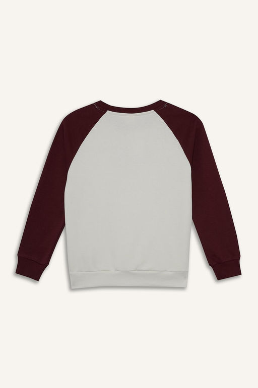 Oversize Geni_ Kal_p Bisiklet Yaka Nak__l_ Sweatshirt Erkek _ocuk - Defacto фото 8