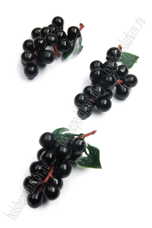 Муляж Виноград 20 шт (16 ягод) 7 см (SF-3321) черный - Больше подарков фото 3