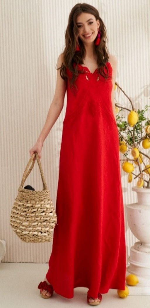 Платье - комбинация 1022 (Лен - 100%) - Elletto фото 32