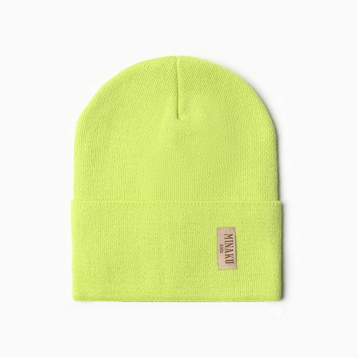 Шапка детская MINAKU, размер 56-58, салатовая