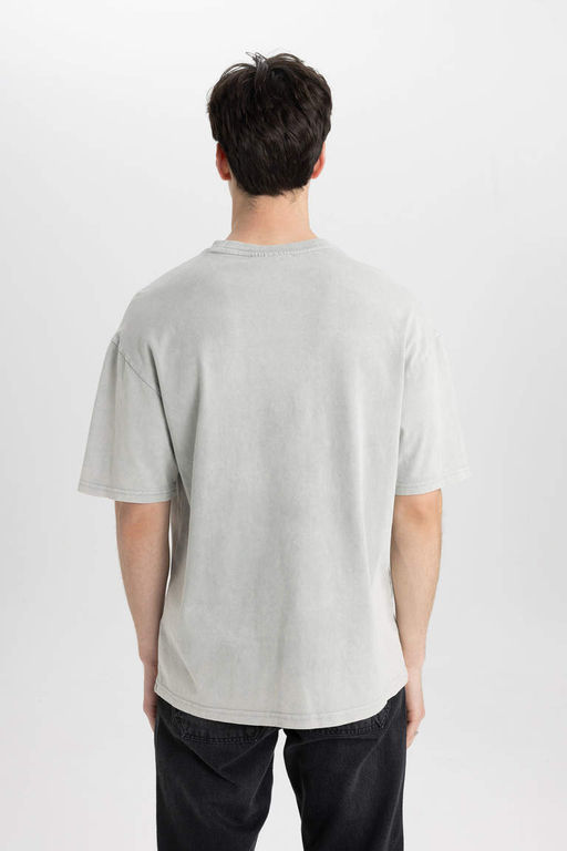 Футболка с короткими рукавами и круглым вырезом Rolling Stones Comfort Fit - Defacto фото 6