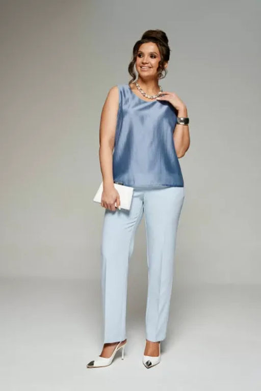 Beautiful&Free 6208 небесно-голубой, Брюки, Блуза, Жакет - Beautiful and free фото 8