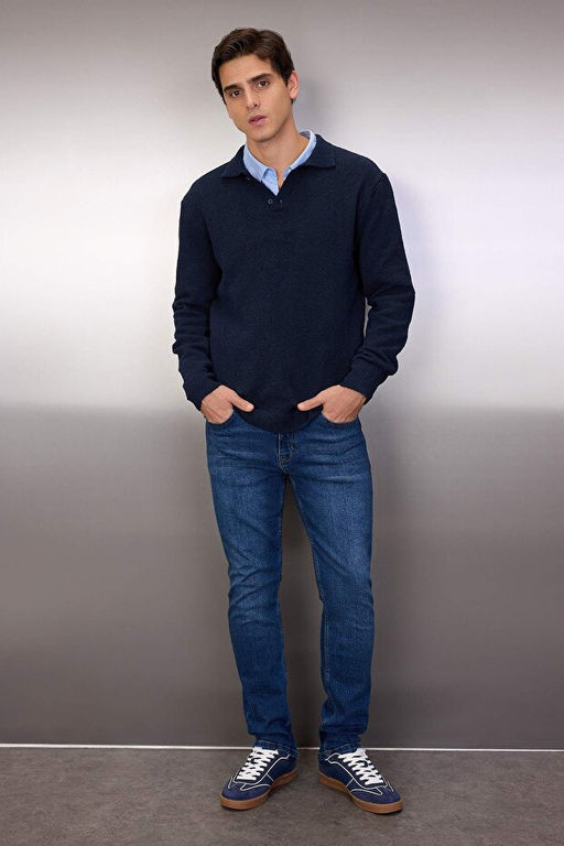_ndigo Esnek Kuma_ Regular Fit Jeans Kot Pantolon TMNAW23JE00036 - Trendyolmilla фото 2