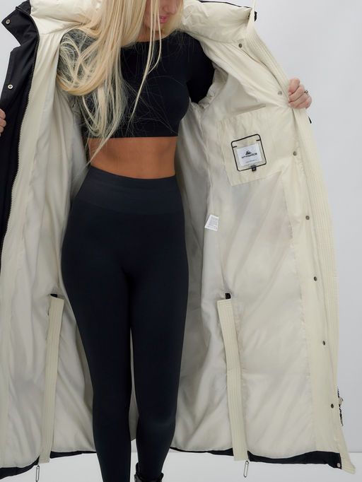 Пальто зимнее MTFORCE 9625Ch женское черное утеплитель 270 г/м²  фото 12