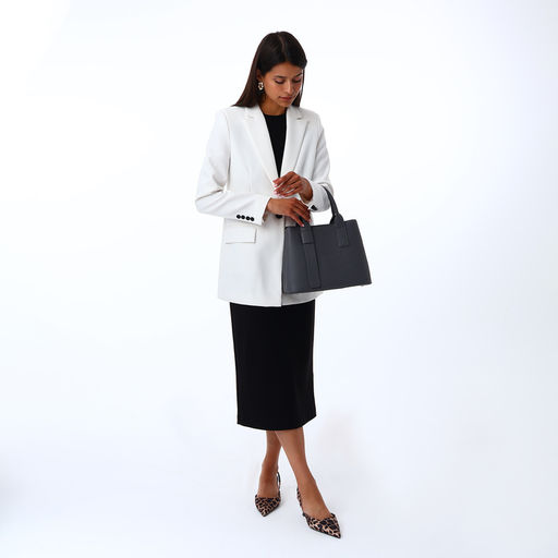 Сумка женская тоут TEXTURA на молнии, 32×12×24 см, серая