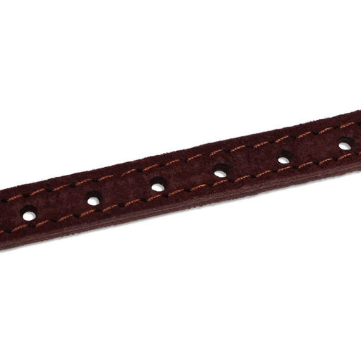 Ошейник замшевый двухслойный 1,2 см, ОШ 30-38 см, коричневый - Пижон фото 8