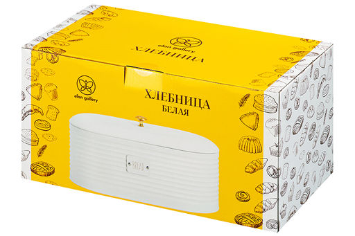 Хлебница 34*18*17,2 см Белая с крышкой - Elan gallery фото 6