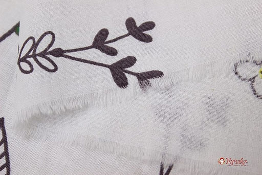 Поплин Гербарий с птичками, ш.2.2м, хлопок-100%, 110гр/м.кв - Купава фото 5