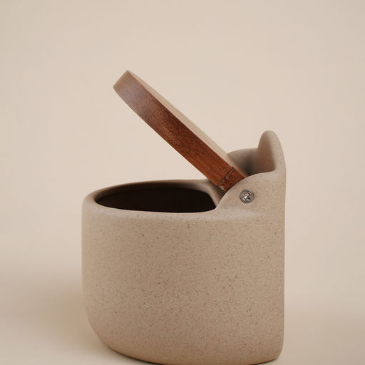 Банки для сыпучих SL Home Стоун форест, 400 мл, на подставке 3410 см, набор 3 шт., керамика, бежевые - Sima-land home фото 3