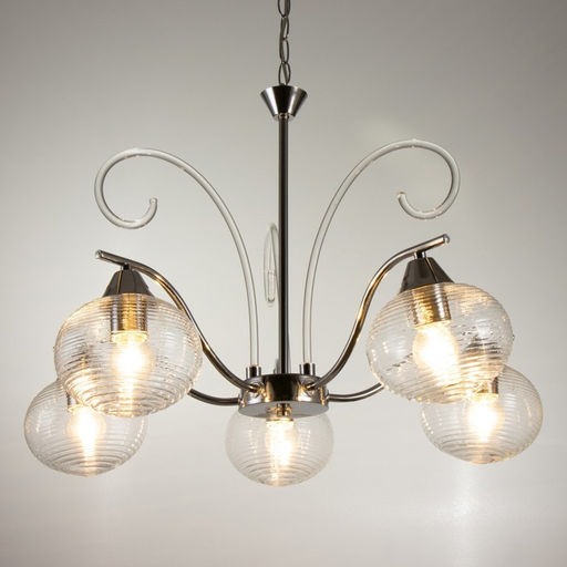 Люстра «Харми» 5xE27 40 Вт серебро 58×58×41 см BayerLux