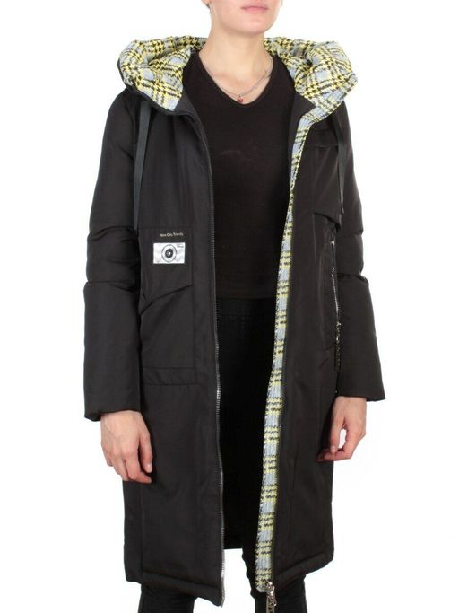 2166 BLACK Пальто зимнее женское MONGEDI (200 гр. холлофайбера) - Fashion фото 6