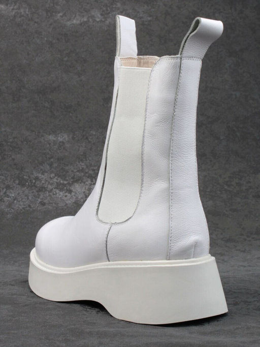 04-YPM5843B WHITE Ботинки зимние женские (натуральная кожа, натуральный мех)