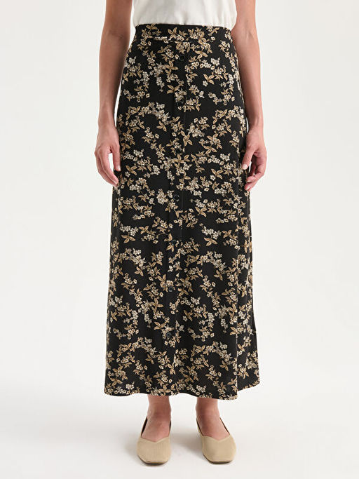 Beli Lastikli ?i?ekli Etek