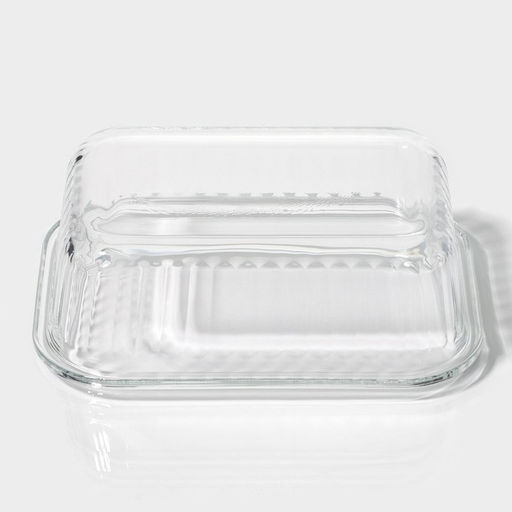 Контейнер для еды Доляна Basic, 370 мл, 14.5×10.5×5.5 см, прямоугольный, жаропрочного стекло, прозрачный