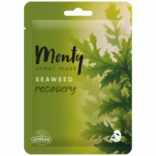 MONTY Маска тканевая д/лица восстанавливающая "МОРСКИЕ ВОДОРОСЛИ" TENCEL 25мл